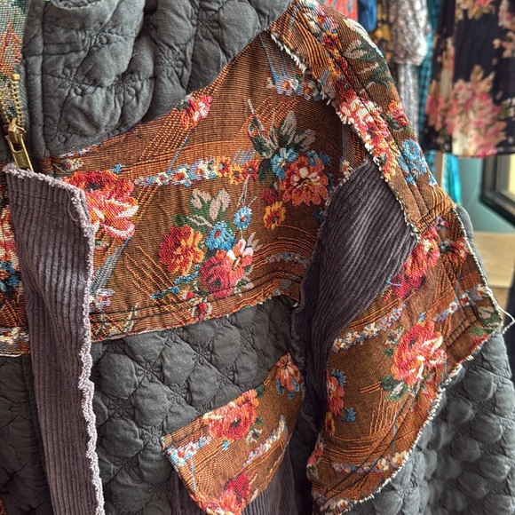 NWT POL patchwork jacket hoodie corduroy- streetwear M M1:L/XL  M2:XL/XXL *READ - Picture 8 of 17